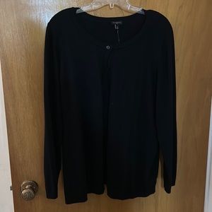 Talbots black button sweater. NWT